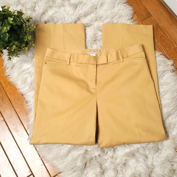 J. Crew Pants - J. Crew Khaki Cotton-Blend Cropped Trousers Size 14